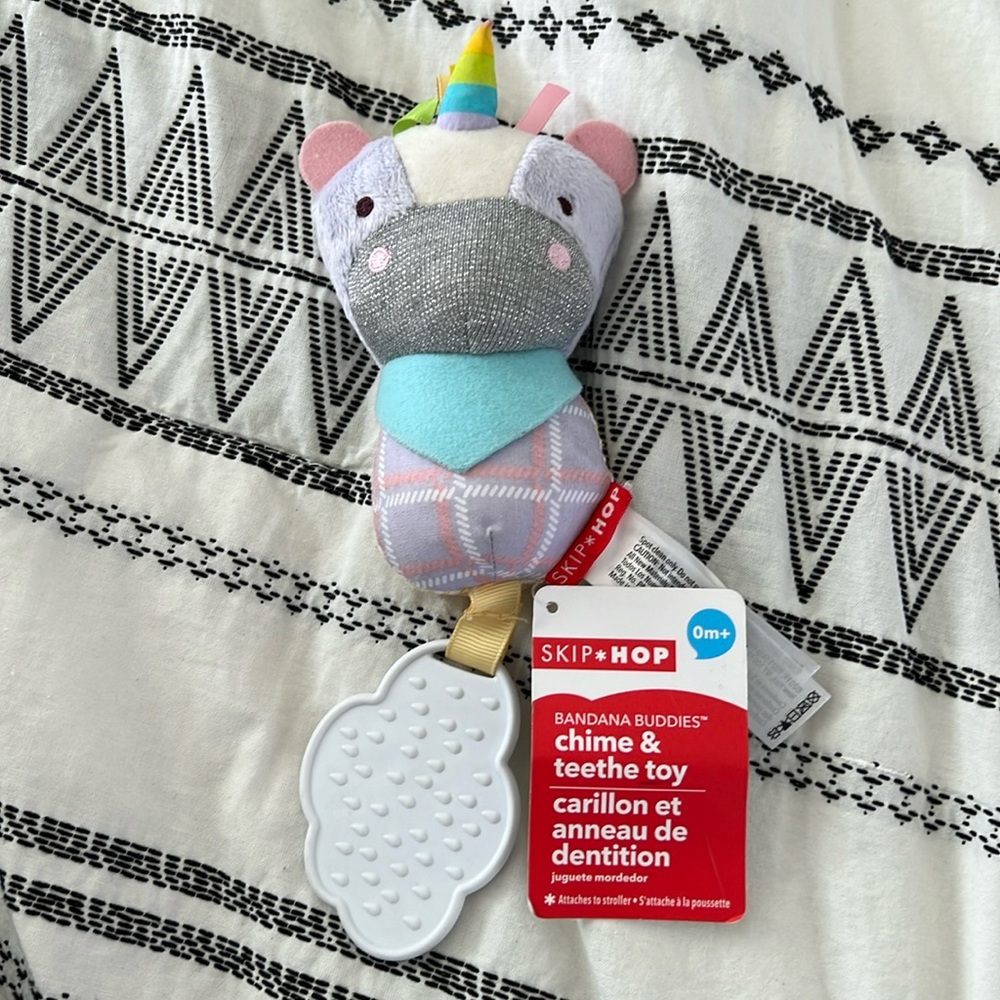 Skiphop Bandana Buddy Unicorn Rattle NEW